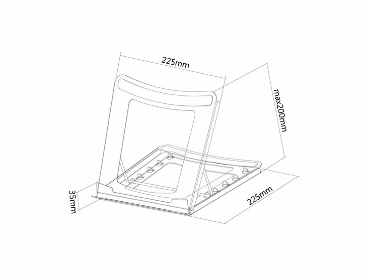 Laptopverhoger opvouwbaar worktrainer.nl