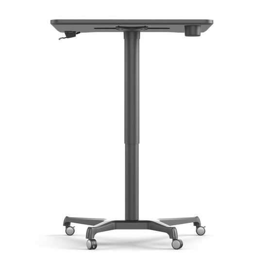 Small Gasspring Sit-Stand Desk - Single Leg Desk - 1 leg white