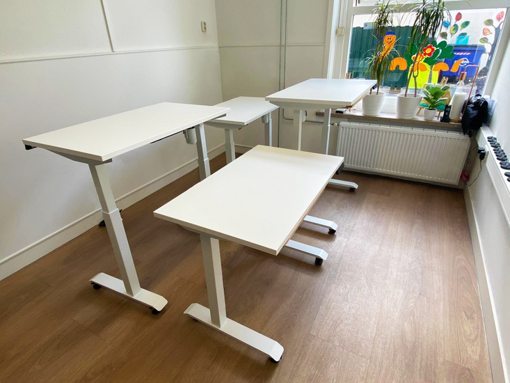 Klein Elektrisch zit-sta bureau - StudyDesk - Actief meubilair Worktrainer.nl