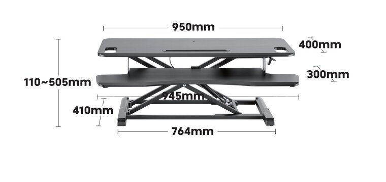 UPdesk Cross Large Gas Spring