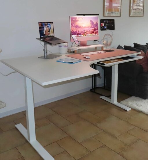 Lumi Hoek | Elektrisch Zit-Sta Hoekbureau | Worktrainer