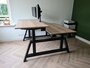 Double Electric Sit-Stand Desk - OakDesk - Nature desk with oak feet - Worktrainer.com