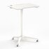 Small Gasspring Sit-Stand Desk - Single Leg Desk - 1 leg white