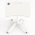 Small Gasspring Sit-Stand Desk - Single Leg Desk - 1 leg white